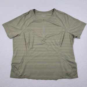 Athleta‎ Pacifica Illume Fitted Tee Swim Surf Paddle Womens 2X Green 657808